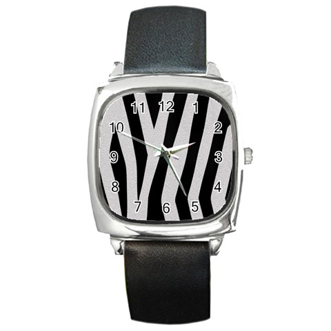 Zebra Square Metal Watch from ArtsNow.com Front