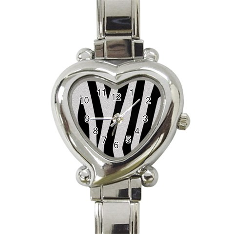 Zebra Heart Italian Charm Watch from ArtsNow.com Front