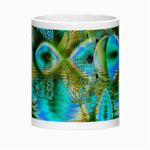 Crystal Gold Peacock, Abstract Mystical Lake Morph Mug from ArtsNow.com Center