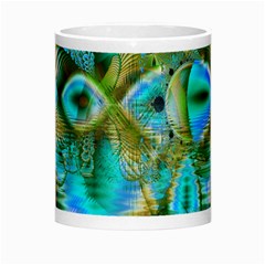 Crystal Gold Peacock, Abstract Mystical Lake Morph Mug from ArtsNow.com Center