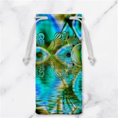 Crystal Gold Peacock, Abstract Mystical Lake Jewelry Bag from ArtsNow.com Back