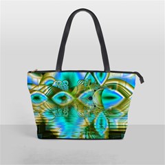 Crystal Gold Peacock, Abstract Mystical Lake Large Shoulder Bag from ArtsNow.com Front