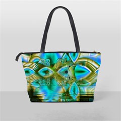 Crystal Gold Peacock, Abstract Mystical Lake Large Shoulder Bag from ArtsNow.com Back