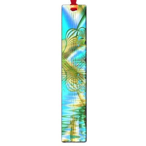 Crystal Gold Peacock, Abstract Mystical Lake Large Bookmark from ArtsNow.com Front