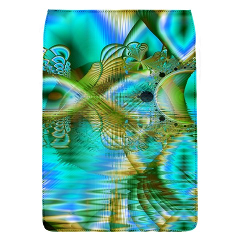 Crystal Gold Peacock, Abstract Mystical Lake Removable Flap Cover (Small) from ArtsNow.com Front