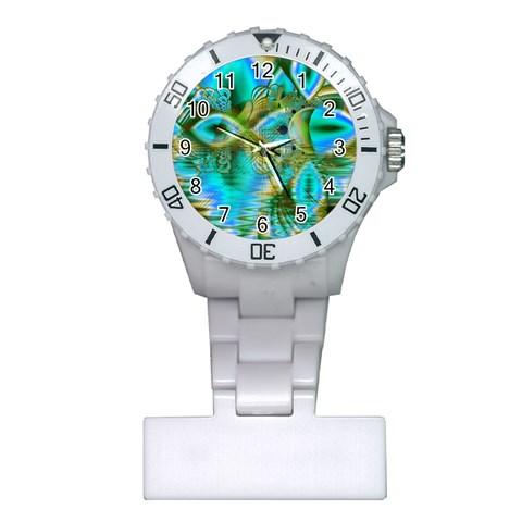 Crystal Gold Peacock, Abstract Mystical Lake Nurses Watch from ArtsNow.com Front