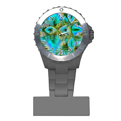 Crystal Gold Peacock, Abstract Mystical Lake Nurses Watch from ArtsNow.com Front