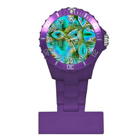 Crystal Gold Peacock, Abstract Mystical Lake Nurses Watch from ArtsNow.com Front