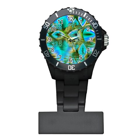 Crystal Gold Peacock, Abstract Mystical Lake Nurses Watch from ArtsNow.com Front