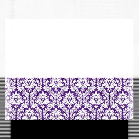 White on Purple Damask Jigsaw Puzzle (Rectangle) from ArtsNow.com Front