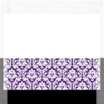 White on Purple Damask Jigsaw Puzzle (Rectangle)