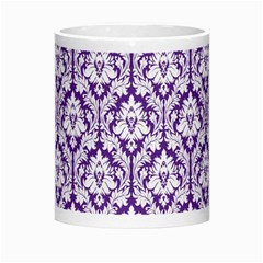 White on Purple Damask Morph Mug from ArtsNow.com Center