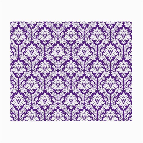 White on Purple Damask Glasses Cloth (Small) from ArtsNow.com Front