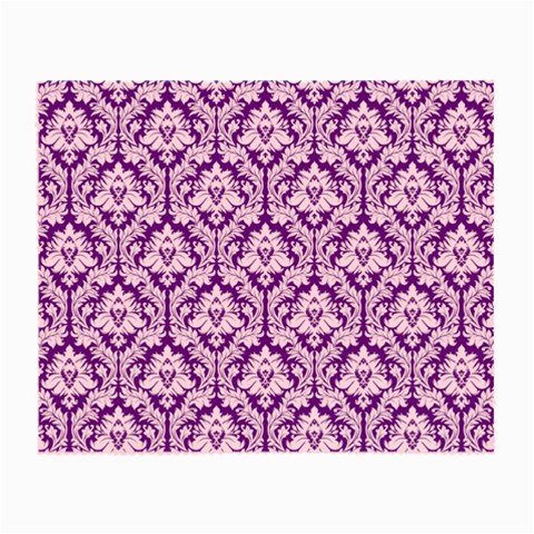 White on Purple Damask Glasses Cloth (Small) from ArtsNow.com Front