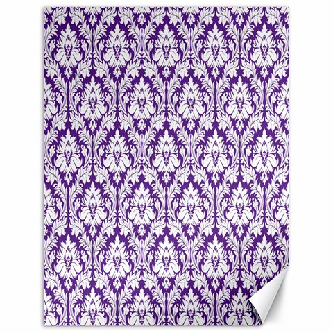 White on Purple Damask Canvas 18  x 24  (Unframed) from ArtsNow.com 17.8 x23.08  Canvas - 1