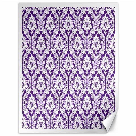 White on Purple Damask Canvas 36  x 48  (Unframed) from ArtsNow.com 35.26 x46.15  Canvas - 1