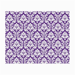 White on Purple Damask Glasses Cloth (Small, Two Sided) from ArtsNow.com Front