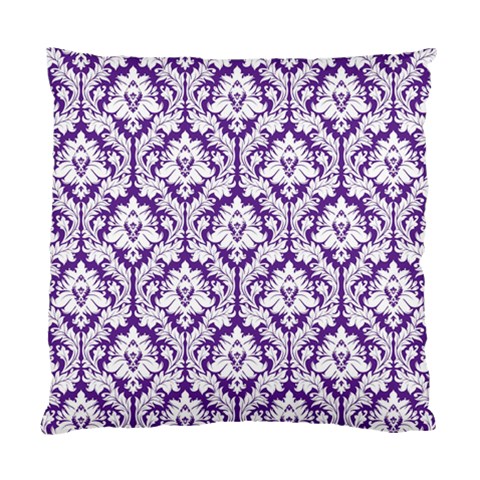 Royal Purple Damask Pattern Standard Cushion Case (One Side) from ArtsNow.com Front