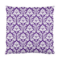 Royal Purple Damask Pattern Standard Cushion Case (Two Sides) from ArtsNow.com Front