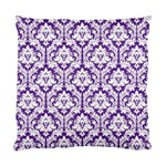 Royal Purple Damask Pattern Standard Cushion Case (Two Sides)