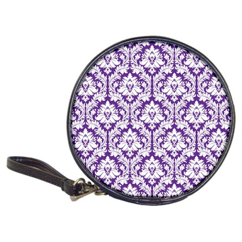 White on Purple Damask CD Wallet from ArtsNow.com Front