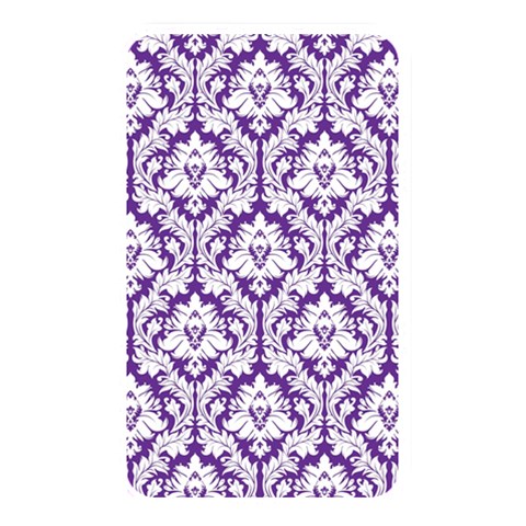 White on Purple Damask Memory Card Reader (Rectangular) from ArtsNow.com Front