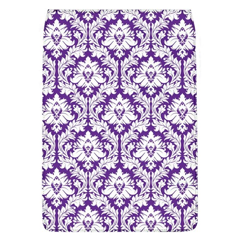 White on Purple Damask Removable Flap Cover (Large) from ArtsNow.com Front