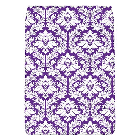 White on Purple Damask Removable Flap Cover (Small) from ArtsNow.com Front