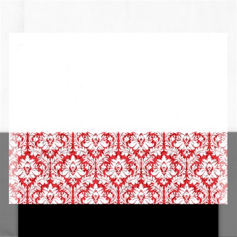 White On Red Damask Jigsaw Puzzle (Rectangle) from ArtsNow.com Front