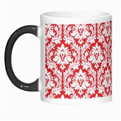 White On Red Damask Morph Mug from ArtsNow.com Left