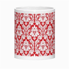 White On Red Damask Morph Mug from ArtsNow.com Center