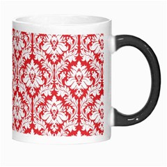 White On Red Damask Morph Mug from ArtsNow.com Right