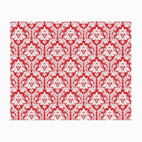 White On Red Damask Glasses Cloth (Small) from ArtsNow.com Front