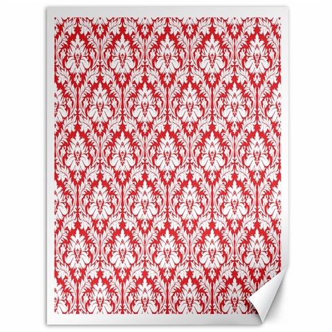 White On Red Damask Canvas 36  x 48  (Unframed) from ArtsNow.com 35.26 x46.15  Canvas - 1