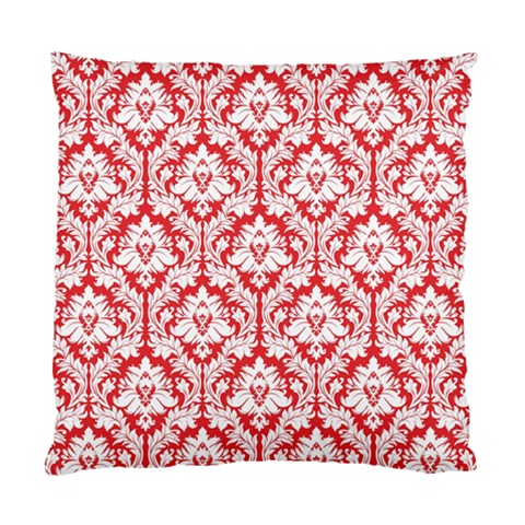 Poppy Red Damask Pattern Standard Cushion Case (One Side) from ArtsNow.com Front