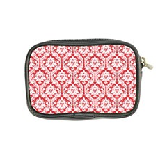 Poppy Red Damask Pattern Coin Purse from ArtsNow.com Back