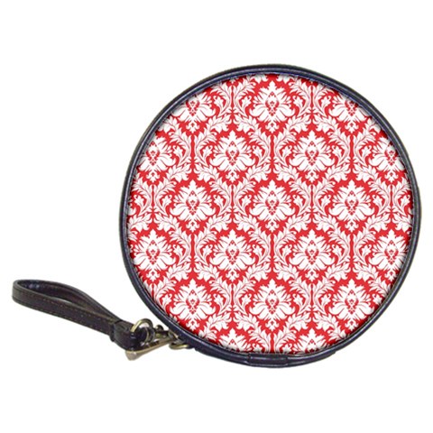 White On Red Damask CD Wallet from ArtsNow.com Front