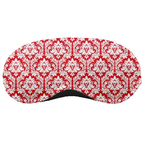 Poppy Red Damask Pattern Sleeping Mask from ArtsNow.com Front