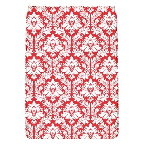 White On Red Damask Removable Flap Cover (Large) from ArtsNow.com Front