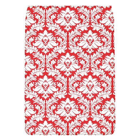 White On Red Damask Removable Flap Cover (Small) from ArtsNow.com Front