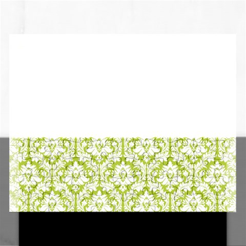 White On Spring Green Damask Jigsaw Puzzle (Rectangle) from ArtsNow.com Front