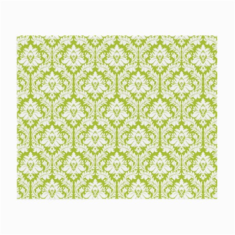 White On Spring Green Damask Glasses Cloth (Small, Two Sided) from ArtsNow.com Back