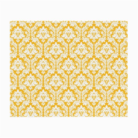 White On Sunny Yellow Damask Glasses Cloth (Small) from ArtsNow.com Front