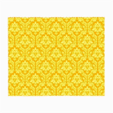 White On Sunny Yellow Damask Glasses Cloth (Small) from ArtsNow.com Front