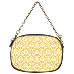 Sunny Yellow Damask Pattern Chain Purse (Two Sides)