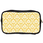 Sunny Yellow Damask Pattern Toiletries Bag (Two Sides)