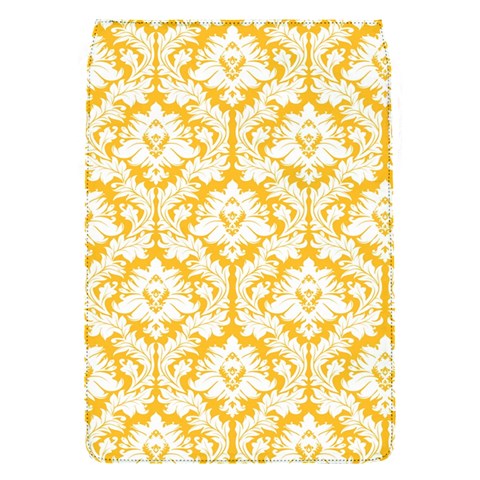 White On Sunny Yellow Damask Removable Flap Cover (Small) from ArtsNow.com Front