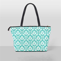 Turquoise Damask Pattern Classic Shoulder Handbag from ArtsNow.com Back