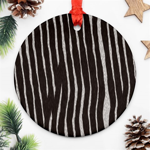 Zebra Ornament (Round) from ArtsNow.com Front