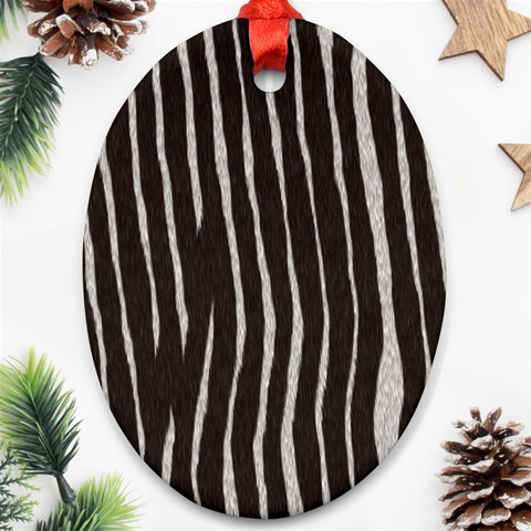 Zebra Ornament (Oval) from ArtsNow.com Front